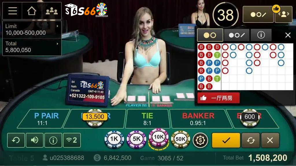 Trải nghiệm chơi live casino trên S6APP